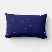 Coussin Rectangle Étoiles Dans Ciel Bleu De Minuit Fantaisie (Verso)