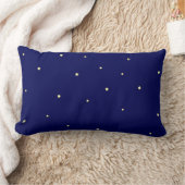Coussin Rectangle Étoiles Dans Ciel Bleu De Minuit Fantaisie (Couverture)
