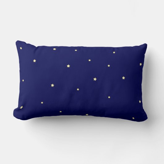 Coussin Rectangle Étoiles Dans Ciel Bleu De Minuit Fantaisie (Recto)