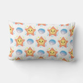 Coussin Rectangle Étoiles de mer et coquillages mignons (Verso)