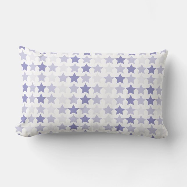 Coussin Rectangle Étoiles Patriotique Blue Ombre (Recto)