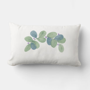 Coussin Rectangle Eucalyptus bleu vert
