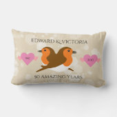 Coussin Rectangle Europe Robins Lovebirds N'importe quelle année Ann (Verso)