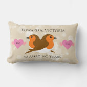Coussin Rectangle Europe Robins Lovebirds N'importe quelle année Ann (Recto)