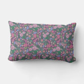 Coussin Rectangle Éventails japonais de la fête des mères coquelicot (Verso)
