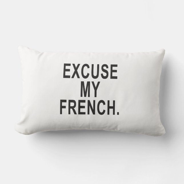 Coussin Rectangle Excusez mon français (Recto)