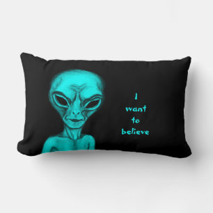 Coussin Rectangle Extraterrestre, je veux croire