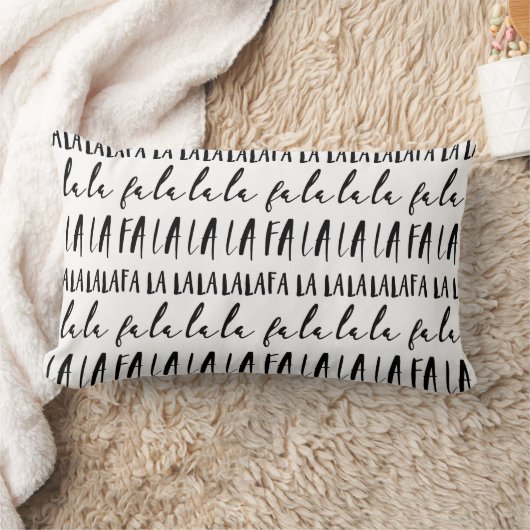 Coussin Rectangle FA LA Black & White Typographie Noël Carol (Couverture)