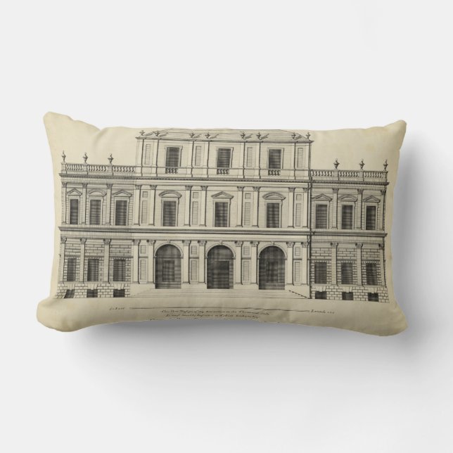 Coussin Rectangle Façade de style théâtral de Colen Campbell (Recto)