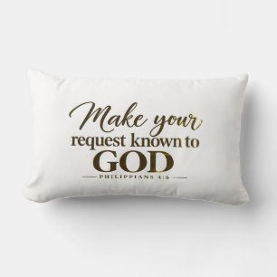 Coussin Rectangle Faites connaître votre demande à Dieu