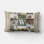 Coussin Rectangle Faites votre propre collage l'épousant rustique (Verso)