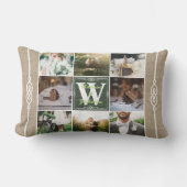 Coussin Rectangle Faites votre propre collage l'épousant rustique (Recto)