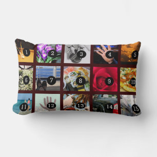 Coussin Rectangle Faites votre propre décoration photo avec 15 image