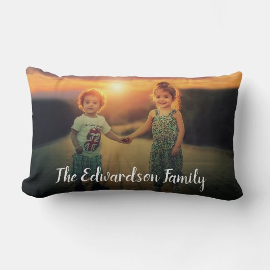 Coussin Rectangle Faites votre propre photo de famille normale (Recto)