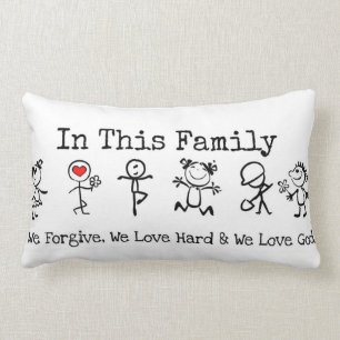 Coussin Rectangle Famille