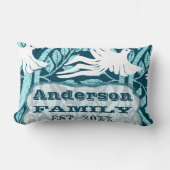 Coussin Rectangle Famille d'Inséparables de colombe personnalisée ét (Recto)
