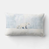 Coussin Rectangle Famille d'ours polaire arctique (Verso)