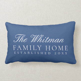 Coussin Rectangle Famille Famille Bleu Bleu Bleu Blanc classique