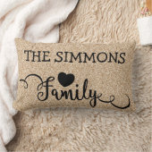 Coussin Rectangle Famille personnalisée (Couverture)