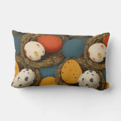 Coussin Rectangle Farmer's Colorful Spotted Hen Eggs (Verso)