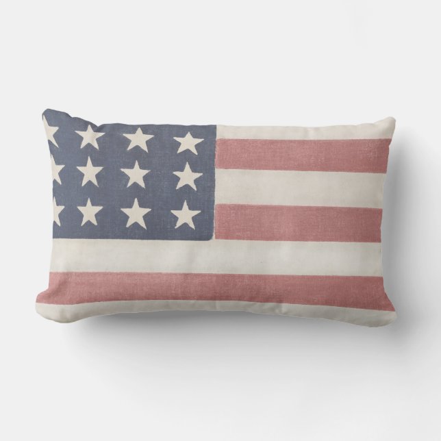 Coussin Rectangle Farmhouse moderne Drapeau rustique américain (Recto)