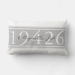 Coussin Rectangle Farmhouse Stripes Personnalisé Code zip Lumbar Pil