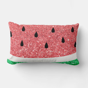 Coussin Rectangle fausse parties scintillant pastèque tranche mignon
