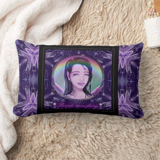 Coussin Rectangle Fée de pluie violette (Couverture)