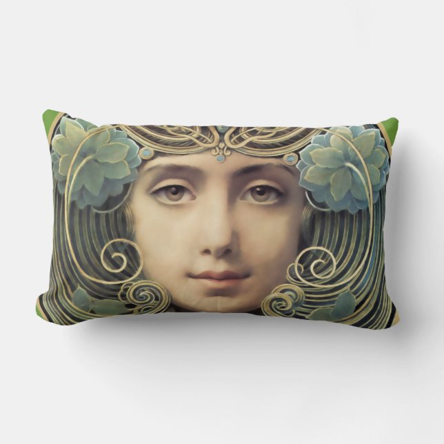 Coussin Rectangle Feminine Nouveau Beauté Vintage (Recto)