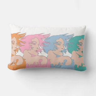 Coussin Rectangle Femme dans l'oreiller de vent