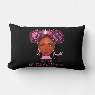 Coussin Rectangle Femme Noire En Octobre Nous Portons Le Cancer Du S