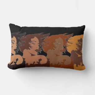 Coussin Rectangle Femmes ethniques dans l'oreiller de vent