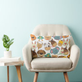 Coussin Rectangle Ferme animale adorable cochons lapins vaches enfan (Chaise)
