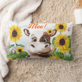 Coussin Rectangle Ferme de tournesol de la vache (Couverture)