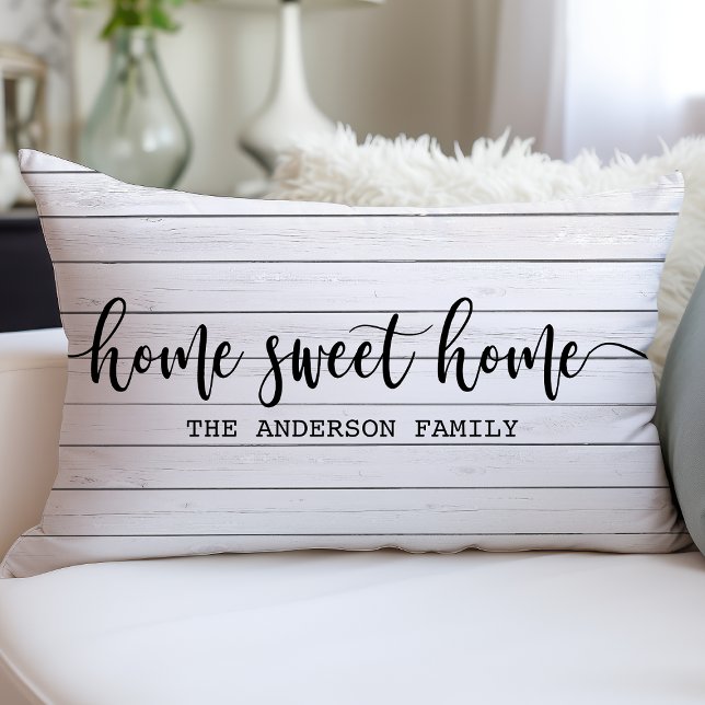 Coussin Rectangle Ferme Maison Douce Maison Rustique Bois Personnali (Créateur téléchargé)
