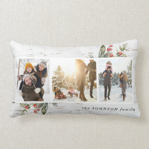 Coussin Rectangle Ferme Photo Collage Plaid Noël