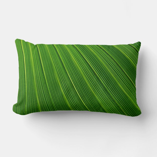 Coussin Rectangle Fermer la feuille verte (Recto)