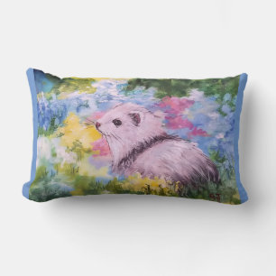 COUSSIN RECTANGLE FERRETS JARDIN DE PRINTEMPS JETER PILLOW
