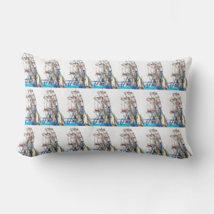 Coussin Rectangle Ferris Wheel-Chalk Outline par Shirley Taylor