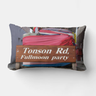 Coussin Rectangle Fête de la pleine lune de Tonson Rd., Koh Phangan,
