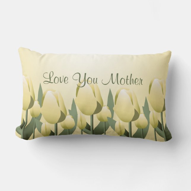 Coussin Rectangle Fête des mères Tulipes de printemps Aimer maman Lu (Recto)