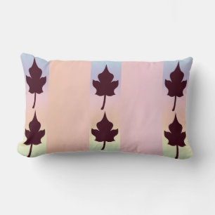 Coussin Rectangle Feuille d'érable avec arc-en-ciel