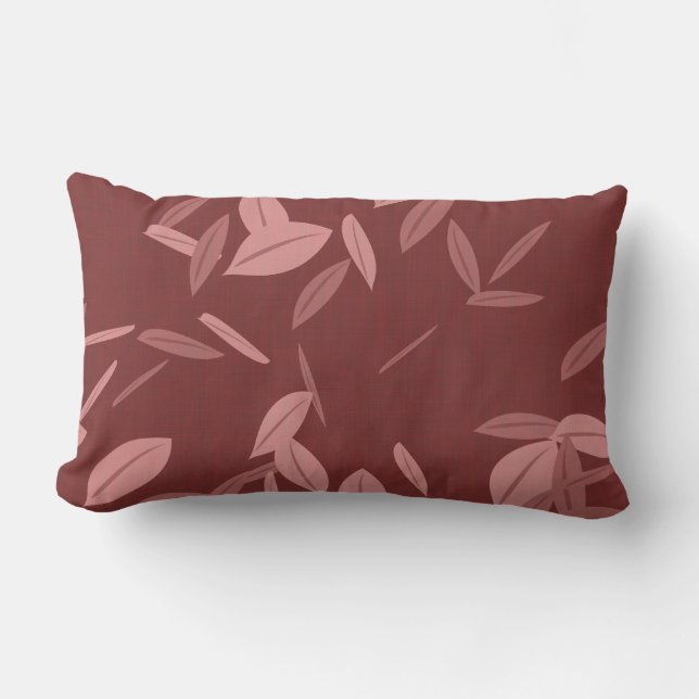 Coussin Rectangle Feuille rose (Recto)