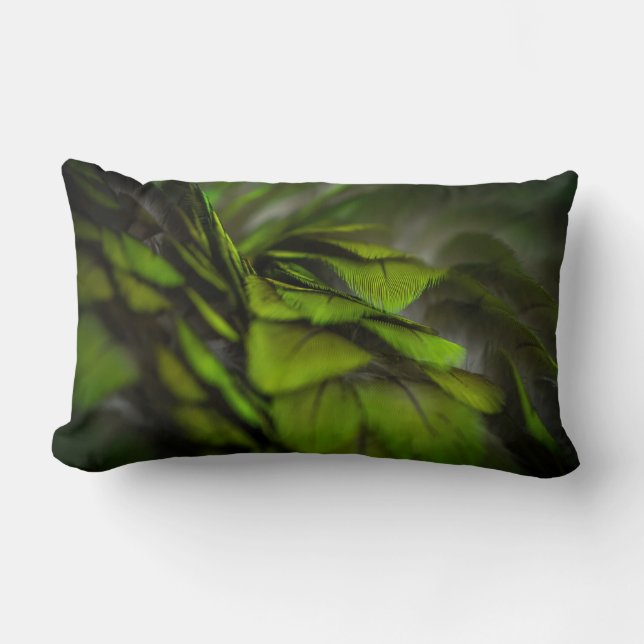 Coussin Rectangle Feuille verte (Recto)