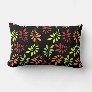 Coussin Rectangle Feuilles d'automne colorées aux tons chauds