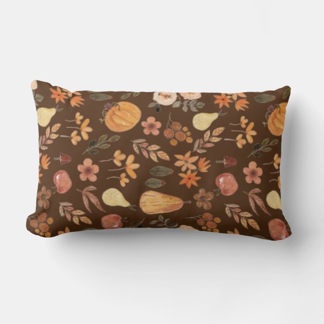 Coussin Rectangle  Feuilles d'automne moderne élégant automne Jeter  (Recto)