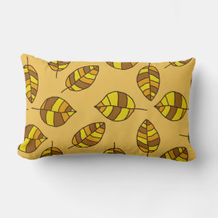 Coussin Rectangle Feuilles d'automne motif à feuilles jaunes réglabl