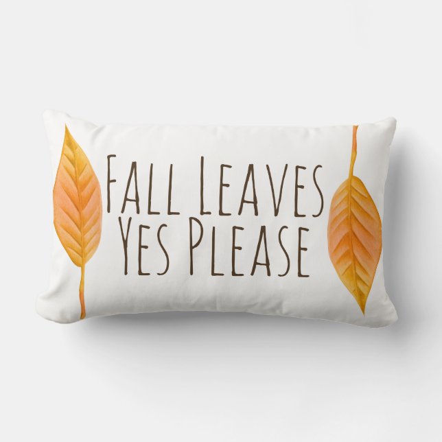 Coussin Rectangle Feuilles d'automne orange Oui S'il vous plaît Auto (Recto)