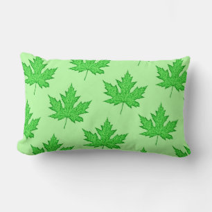 Coussin Rectangle Feuilles de chêne - nuances de vert