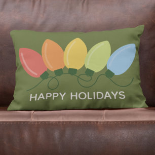 Coussin Rectangle Feux graphiques modernes Noël